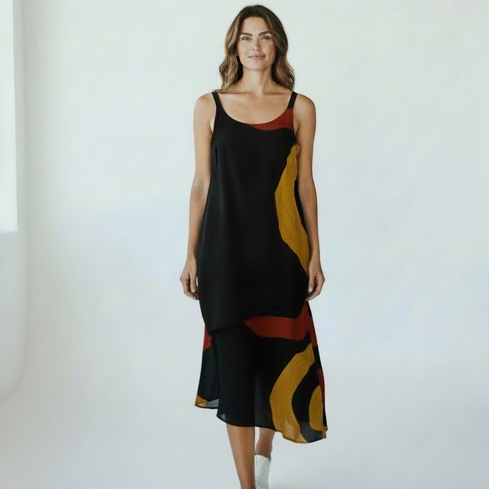 Animale Abstract Print Midi Dress NWT Small